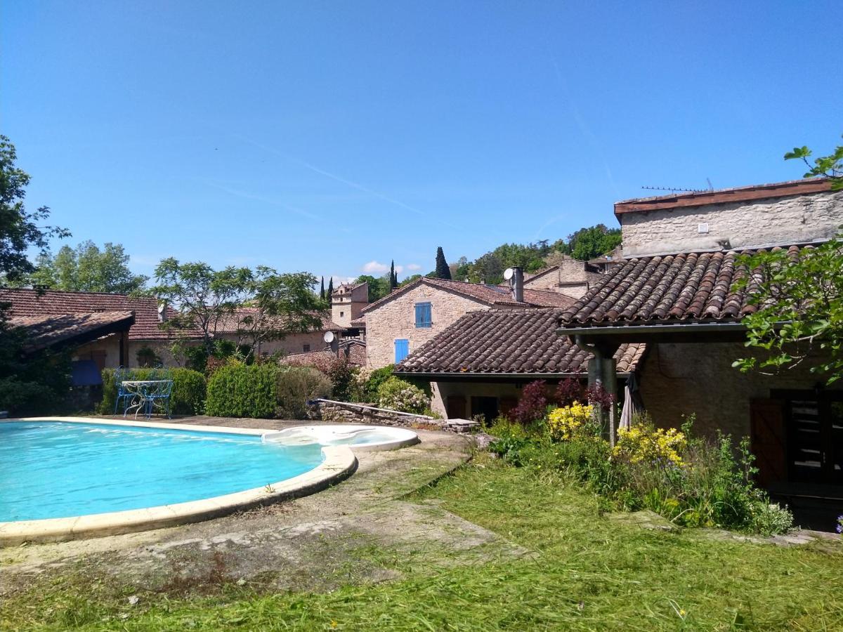 Au Coeur De Bruniquel - Magnifique Villa En Pierres Pour 7 Personnes - Piscine Privee - Poele - Vue Imprenable Sur Le Village - Jardin - Garage Kültér fotó
